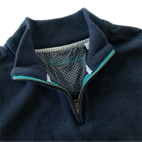 Robert Graham Deep Blue Zip-Up Sweater - Picture 2 of 6